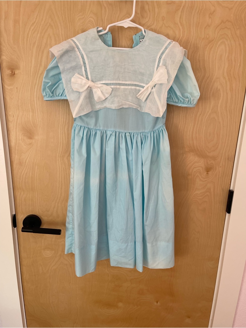 Vintage Girls Light Blue Cotton Dress size 8